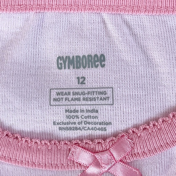 Gymboree Girls Pink Pajama Set Royal Castle Pattern NWT Size 12 - Picture 6 of 7